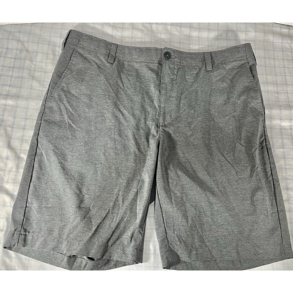 BCG Men's Performance Golf Shorts Size 40W Gray Heather Flat Front Athletic